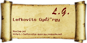 Lefkovits György névjegykártya