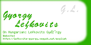 gyorgy lefkovits business card